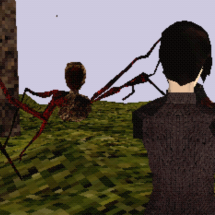 Picture of player in Narcolepsy shooting a monster.